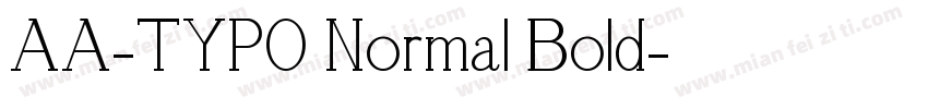 AA-TYPO Normal Bold字体转换